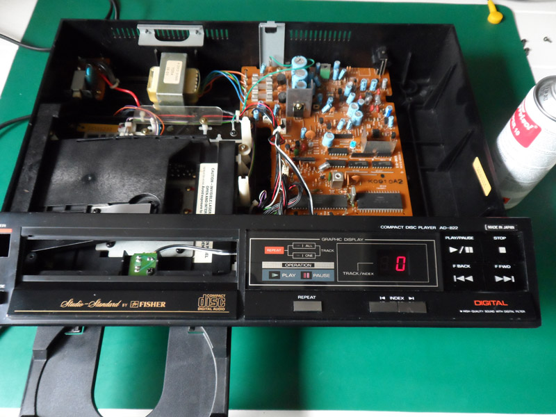 Almost done – a quick check and the controls spring back to life. and the laser moves, so does the tray…