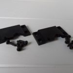 Pair Linn turntable hinge back plate and screws