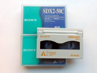 SONY SDX2-50C AIT-2 50/130GB Backup tape x 2