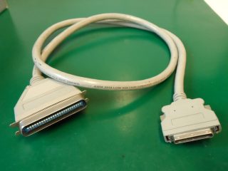 SCSI 50 pin plug to 50 way Centronics plug 1M