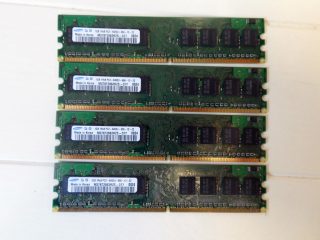 4gb (4 x 1gb) SAMSUNG DDR2 1RX8 PC2-6400U 666-12-ZZ PC ram memory
