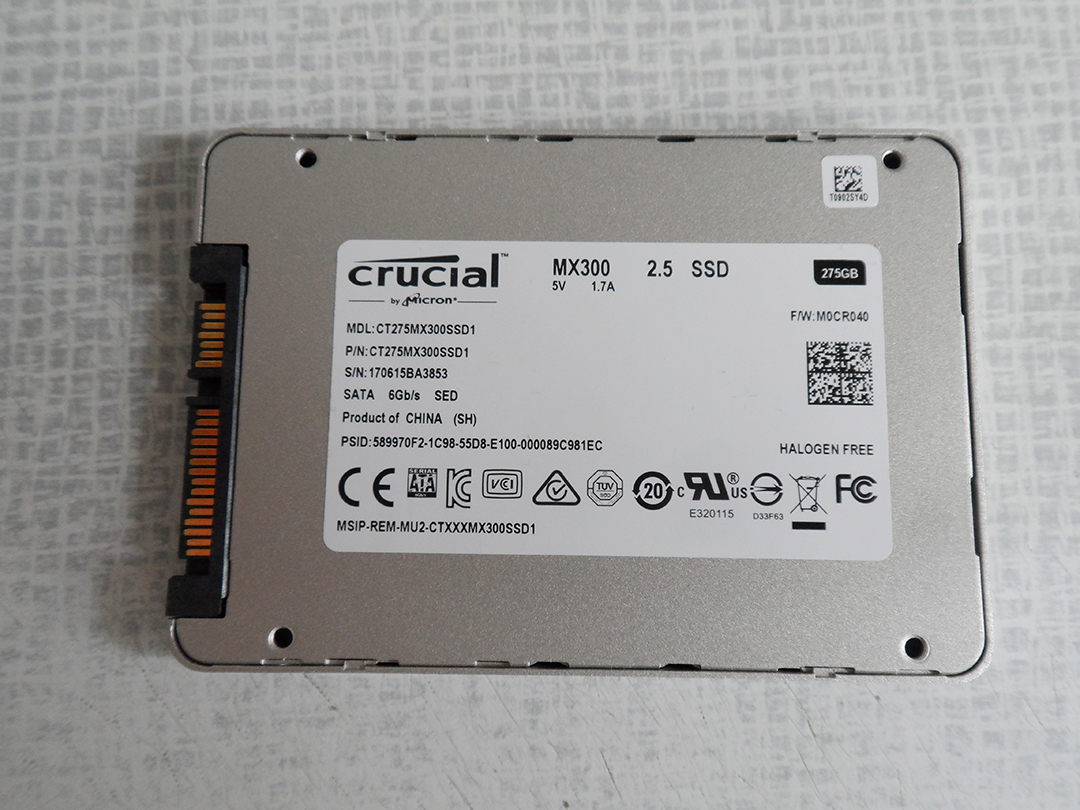 Crucial MX300 2.5 inch 275GB Internal SATA SSD CT275MX300SSD1 - Image 3