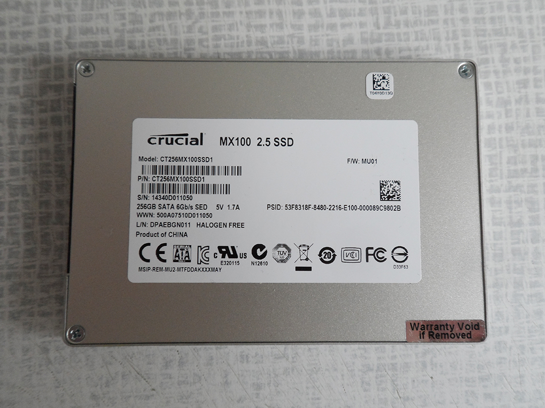 Crucial 2.5 Inch SATA SSD 256GB CT256MX100SSD1 MU01 - Image 2