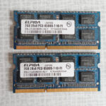 Elpida 4GB (2 x 2gb sticks) 2Rx8 PC3-8500S-7-10-F1 1066MHz SO-DIMM