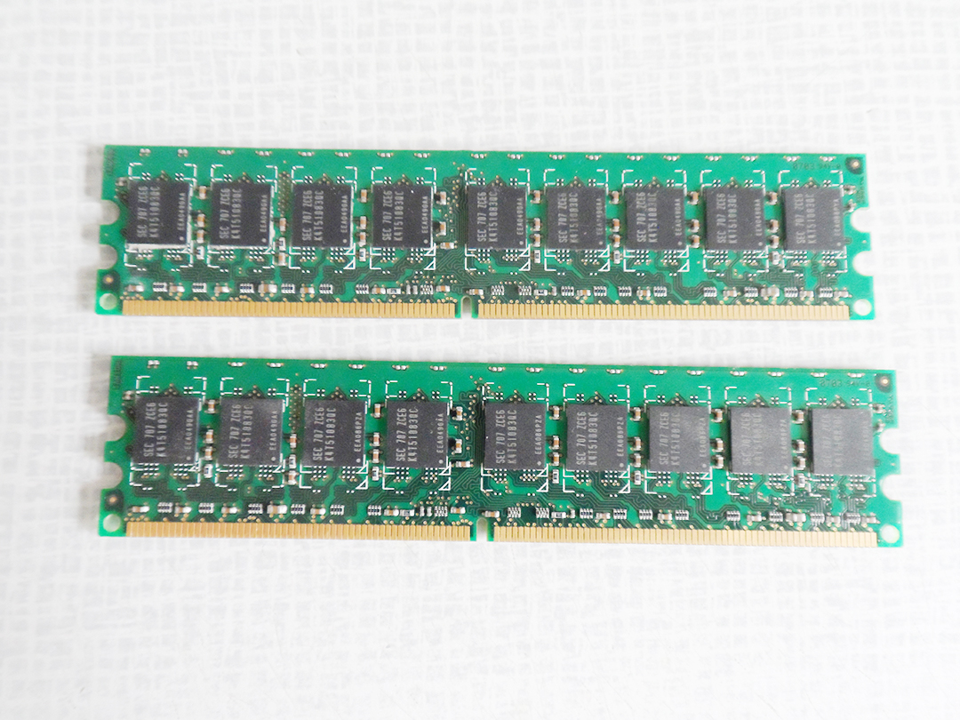 2GB ( 2 X 1gb) Samsung M391T2953CZ3-CE6 PC2-5300E-555-12-G3 1GB Memory RAM - Image 2