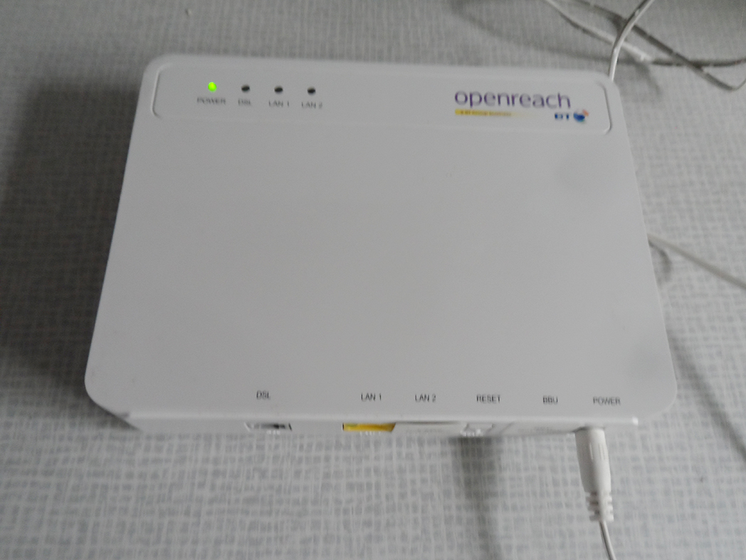 BT Openreach ECI Telecom Modem 061513 + PSU B-FOCuS V-2FUb/r Rev B