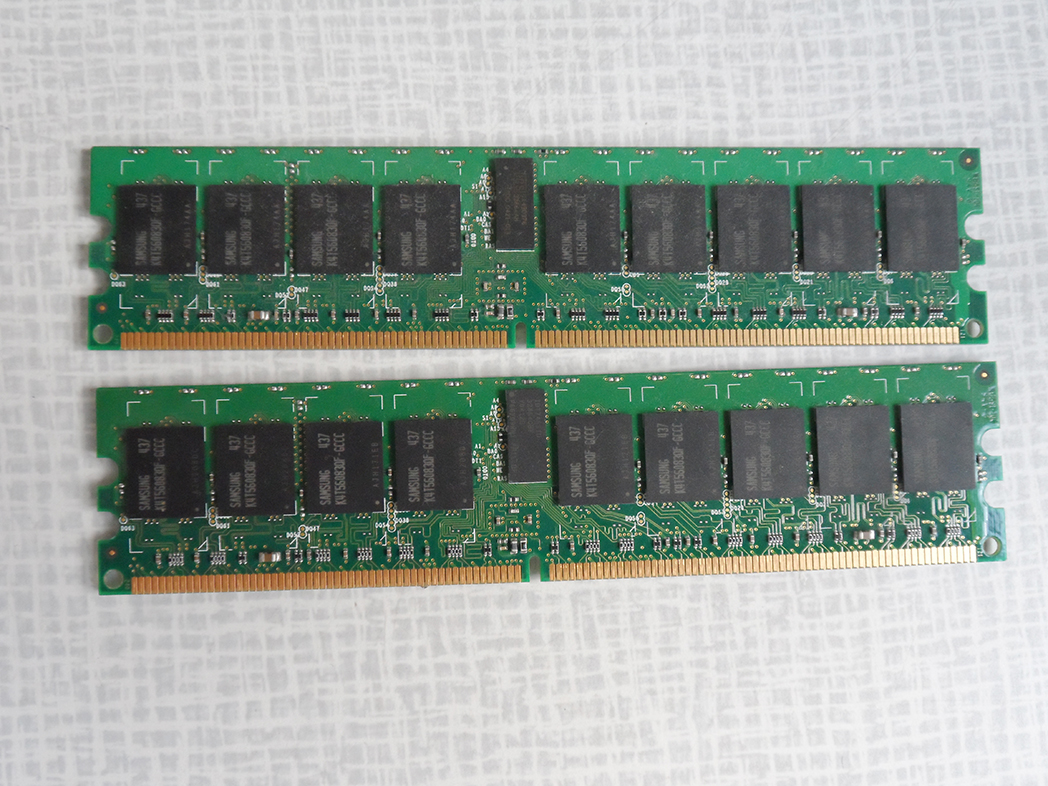 2 x 512mb (1GB) Samsung 2Rx8 DDR2-3200R-333-10-B1 M393T6453FG0-CCC - Image 2