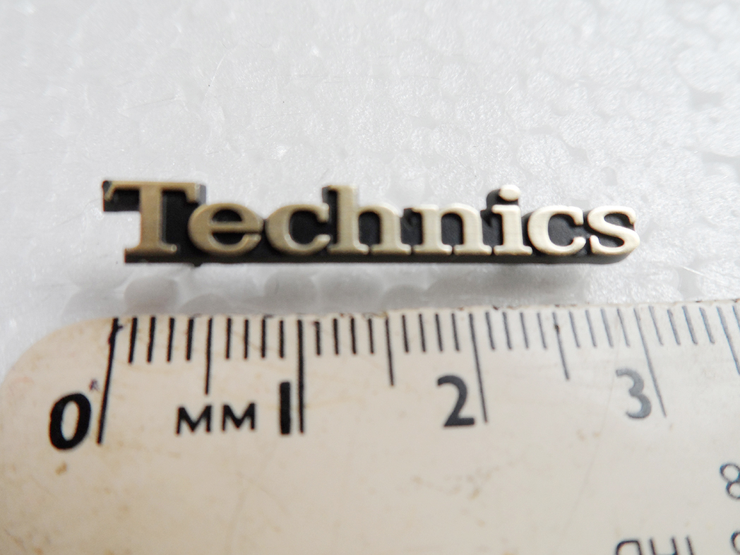Genuine original Technics separates plastic badge logo 2 pins intact | p/n RGB003