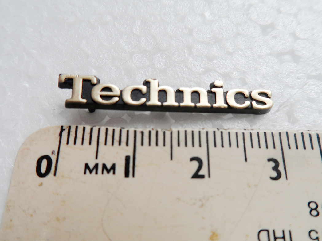 Genuine original Technics separates plastic badge logo 1 pin intact | p/n RGB003