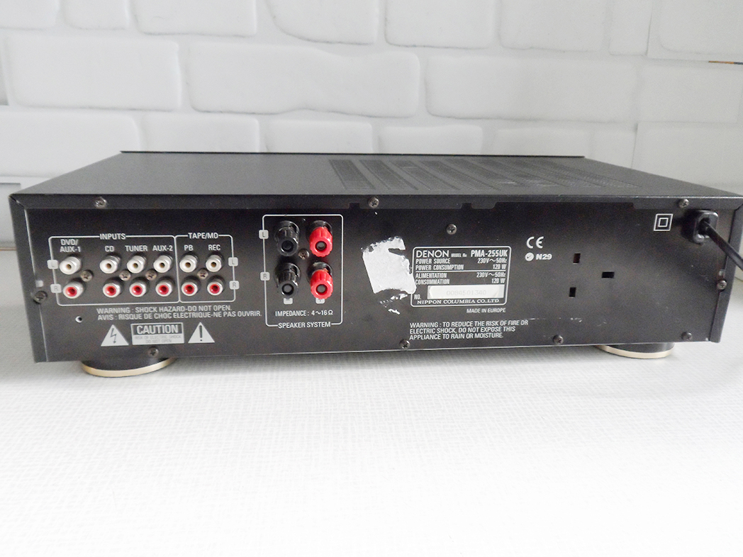 Denon PMA 255UK stereo amplifier note no phono stage fitted to this model - Image 5